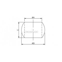 BAGUE DECOR D33,7MM,AISI316 BROSSE