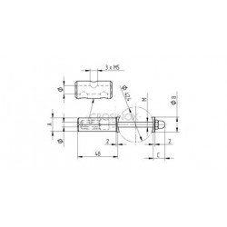 EMBOUT POUR CÂBLE 6MM,AISI316