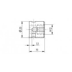 ARReT BUTOIR 180DEG POUR CÂBLE 4MM,AISI316 BROSSE