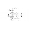 MANILLE D4MM, 8X14MM,AISI316 BROSSE