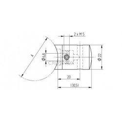 SUPPORT TRANSVERSAL POUR TUBE PLAT,POUR CÂBLE 4MM, AISI316 BROSSE