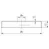 CACHE-PLATINE D105MM, OUVERTURE D34MM,HAUTEUR 16MM, AISI304 BROSSE