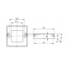 CACHE-PLATINE 72X72MM,OUVERT.30,5X30,5MM,EN DEUX PARTIES, AISI316 BROSSE