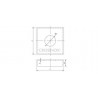 CACHE-PLATINE 102X102MM,OUVERT. D34,0MM,AISI316 BROSSE