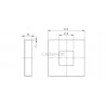 CACHE-PLATINE 145X145MM,OUVERT.80,5X80,5M,AISI316 BROSSE