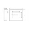 CACHE-PLATINE 62X72MM,OUVERT.20,5X30,5MM,AISI316 BROSSE
