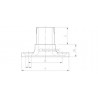 PLATINE SOL/MUR POUR 40X40X2MM,AISI316 BROSSE