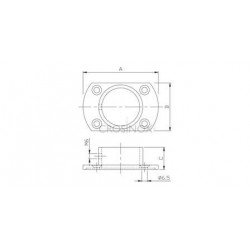 PLATINE OVALE POUR D42,4X2,0MM,AISI304, BROSSE
