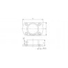 PLATINE OVALE POUR D42,4X2,0MM,AISI304, BROSSE