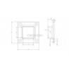 PLATINE SOL/MUR POUR 40X40X2MM,AISI316 BROSSE