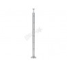 POTEAU SUPPORT D42,4X2,0MM, H970MM,6 PERCAGES, AISI304 BROSSE