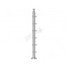 POTEAU EXTREM. D42,4X1,75MM, H958MM,POUR 6 CÂBLES 6MM, AISI304 BROSSE