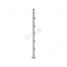 POTEAU SUPPORT D42,4X2,0MM, H970MM,5 SUPPORTS DE LISSES, AISI304 BROSSE