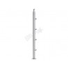 POTEAU SUPPORT D42,4X2,0MM, H970MM,4 SUPPORTS DE LISSES, AISI304 BROSSE