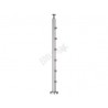 POTEAU SUPPORT D42,4X2,0MM, H958MM,6 SUPPORTS DE LISSES, AISI304  BROSSE