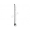 POTEAU A L'ANGLAISE D42,4X2,0MM, H1200MM,6 SUPPORTS DE LISSES, AISI304 BROSSE