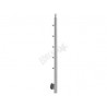 POTEAU A L'ANGLAISE D42,4X2,0MM, H1200MM,5 SUPPORTS DE LISSES, AISI304 BROSSE