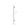 POTEAU SUPPORT D42,4X2,0MM, H958MM,4 SUPPORTS DE LISSES, AISI304 POLI MIROIR