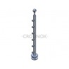 POTEAU DE GARDE-CORPS D42,4 X 2,0 MM,AISI304, 6 SUPPORT DE LISSE