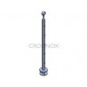 POTEAU DE GARDE-CORPS D42,4 X 2,0 MM,AISI304, 5XTROU DEBOUCH. D10,2M