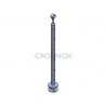 POTEAU DE GARDE-CORPS D42,4 X 2,0 MM,AISI304, 6X TROU DEBOUCH. D10,2