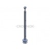 POTEAU DE GARDE-CORPS D42,4 X 2,0 MM,AISI304, 4XTROU DEBOUCH. D12,2