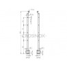 POTEAU ANGLE DE GARDE-CORPS D42,4X2,0MM,AISI304, 8X TROU ANGLE D12,2 MM