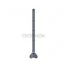 POTEAU ANGLE DE GARDE-CORPS D42,4X2,0MM,AISI304, 6X TROU ANGLE D12,2 MM