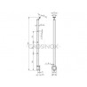 POTEAU DE GARDE-CORPS D42,4 X 2,0 MM,AISI304, PERCAGE 3 X D12,2