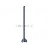 POTEAU ANGLE DE GARDE-CORPS D42,4X2,0MM,AISI304, 8 TROU ANGLE D12,2 MM