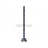 POTEAU ANGLE DE GARDE-CORPS D42,4X2,0MM,AISI304, 10X TROU ANGLE D12,2 M