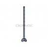 POTEAU ANGLE DE GARDE-CORPS D42,4X2,0MM,AISI304, 12X TROU ANGLE D12,2 M