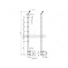 POTEAU ANGLE DE GARDE-CORPS D42,4X2,0MM,AISI304, 12X TROU ANGLE D12,2 M