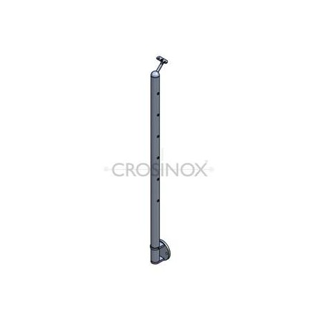 POTEAU DE GARDE-CORPS D42,4 X 2,0 MM,AISI304, PERCAGE 6 X D12,2