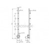 POTEAU DE GARDE-CORPS D42,4 X 2,0 MM,AISI304, 4 SUPPORT DE LISSE D12