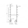 POTEAU DE GARDE-CORPS D42,4 X 2,0 MM,AISI304, 5 SUPPORT DE LISSE D12
