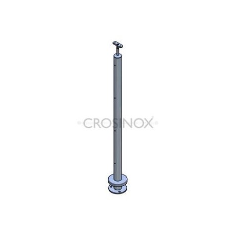 POTEAU DE GARDE-CORPS D42,4 X 2,0 MM,AISI304, 4X TARAUDAGE M6