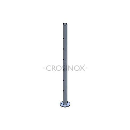 POTEAU DE GARDE-CORPS D42,4 X 2,0 MM,AISI304, 6X TROU BORGNE 10,2 MM