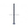POTEAU DE GARDE-CORPS D42,4 X 2,0 MM,AISI304, 6X TROU BORGNE 10,2 MM