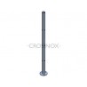 POTEAU DE GARDE-CORPS D42,4 X 2,0 MM,AISI304, 6XTROU ANGLE D 10,2 MM