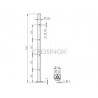 POTEAU DE GARDE-CORPS D42,4 X 2,0 MM,AISI304, 8X TROU ANGLE D10,2 MM