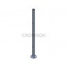 POTEAU DE GARDE-CORPS D42,4 X 2,0 MM,AISI304, 3X TROU BORGNE D12,2 M