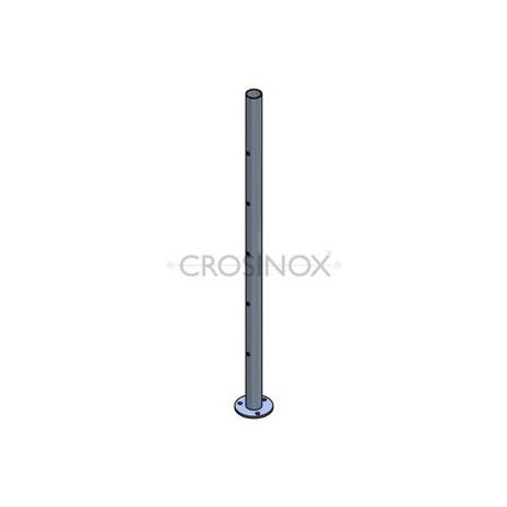 POTEAU DE GARDE-CORPS D42,4 X 2,0 MM,AISI304, 5X TROU DEBOUCH. D12,2