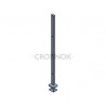 POTEAU DE GARDE-CORPS D40 X 2,0 MM,AISI304 3X TROU BORGNE D10,2MM