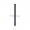 POTEAU DE GARDE-CORPS D40 X 2,0 MM,AISI304 4X TROU BORGNE  D10,2MM