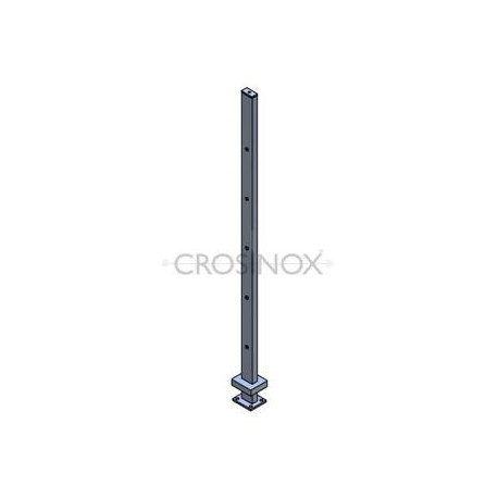 POTEAU DE GARDE-CORPS D40 X 2,0 MM,AISI304 5X TROU BORGNE D10,2MM