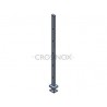 POTEAU DE GARDE-CORPS D40 X 2,0 MM,AISI304 5X TROU BORGNE D10,2MM