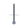POTEAU DE GARDE-CORPS D40 X 2,0 MM,AISI304 3X TROU BORGNE D12,2MM