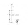 POTEAU DE GARDE-CORPS D40 X 2,0 MM,AISI304 3X TROU BORGNE D12,2MM