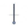 POTEAU DE GARDE-CORPS D40 X 2,0 MM,AISI304 5X TROU BORGNE D12,2 MM